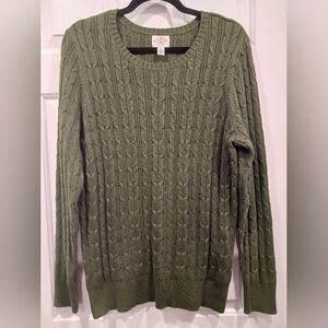 St. John's Bay Olive Cable Knit Sweater